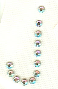 Hot Fix Rhinestone Letter j